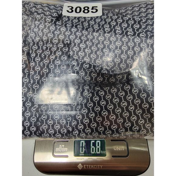 Michael Kors Slim Fit Geometric Navy Blue Long Sleeve Shirt - Medium - Picture 6 of 6